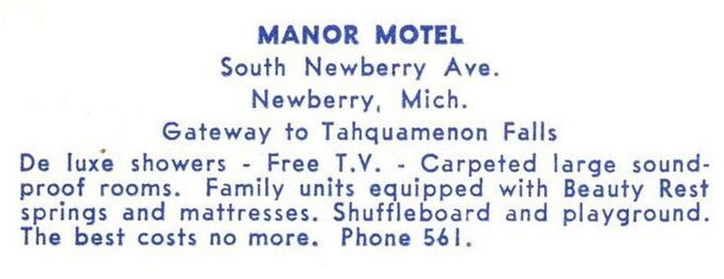 Manor Motel - Postcard